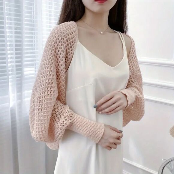 Elegant Honeycomb Hollow Shawl Knitted - Picture 1 of 2